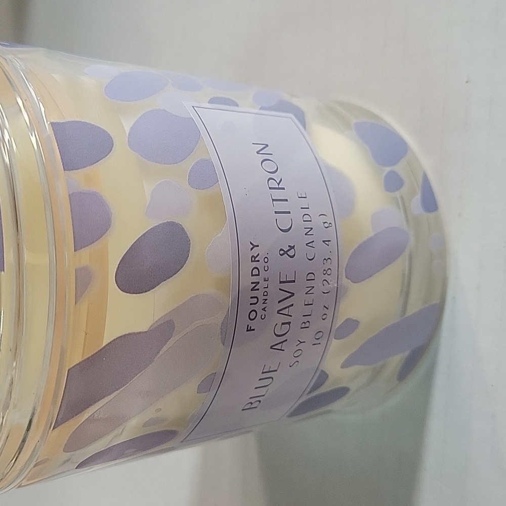 Foundry Candle Co. Blue Agave & Citron Soy Candle NWT